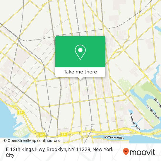 E 12th Kings Hwy, Brooklyn, NY 11229 map