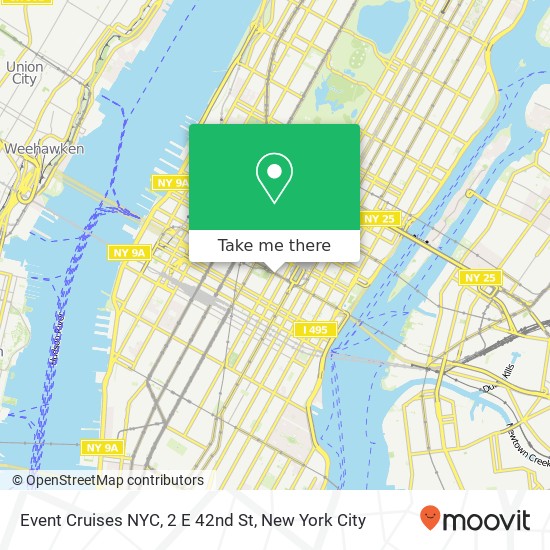 Event Cruises NYC, 2 E 42nd St map