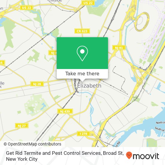 Mapa de Get Rid Termite and Pest Control Services, Broad St