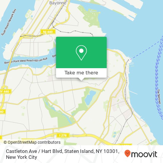 Castleton Ave / Hart Blvd, Staten Island, NY 10301 map