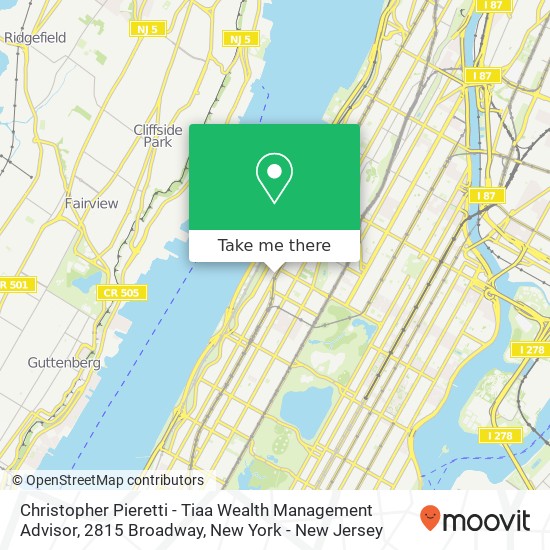 Christopher Pieretti - Tiaa Wealth Management Advisor, 2815 Broadway map