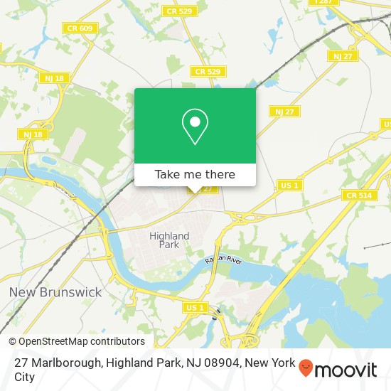 27 Marlborough, Highland Park, NJ 08904 map