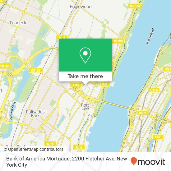 Mapa de Bank of America Mortgage, 2200 Fletcher Ave