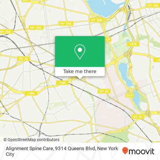 Mapa de Alignment Spine Care, 9314 Queens Blvd