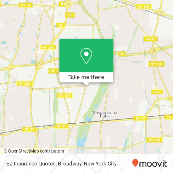 Mapa de EZ Insurance Quotes, Broadway