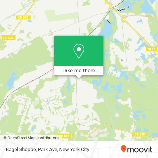 Bagel Shoppe, Park Ave map