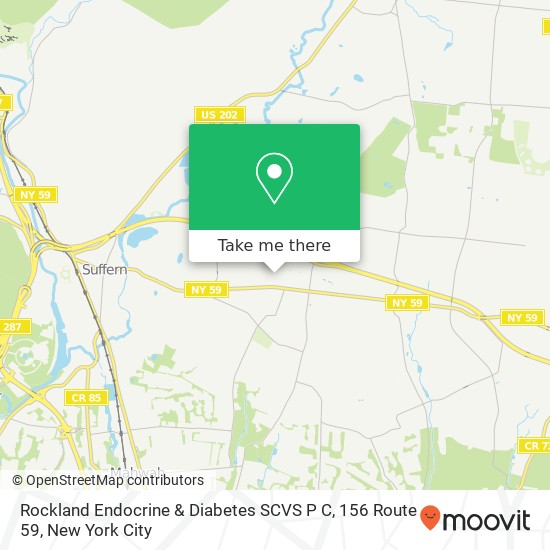 Mapa de Rockland Endocrine & Diabetes SCVS P C, 156 Route 59