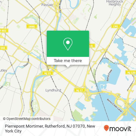 Pierrepont Mortimer, Rutherford, NJ 07070 map