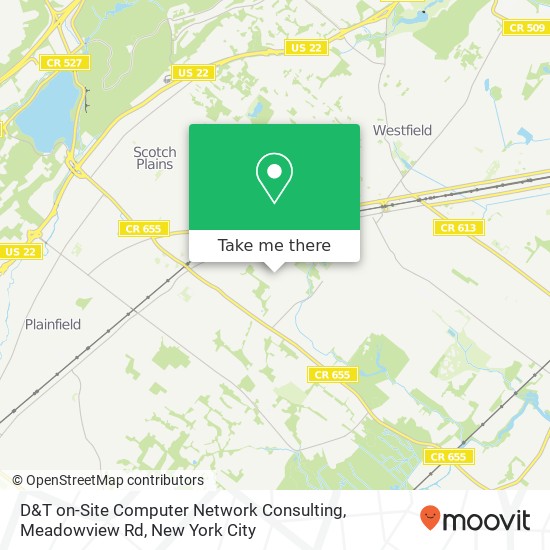 D&T on-Site Computer Network Consulting, Meadowview Rd map