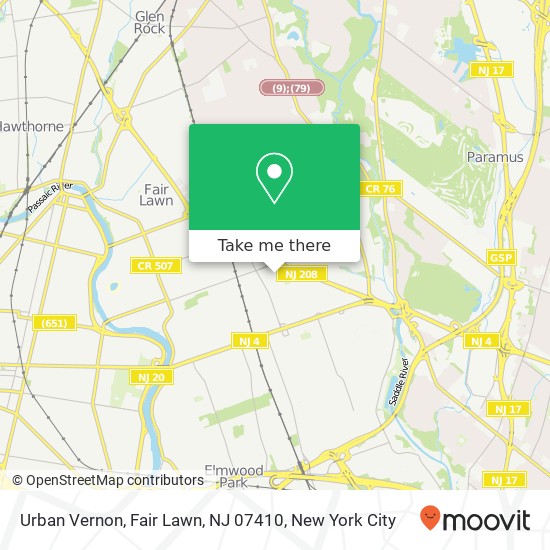 Urban Vernon, Fair Lawn, NJ 07410 map