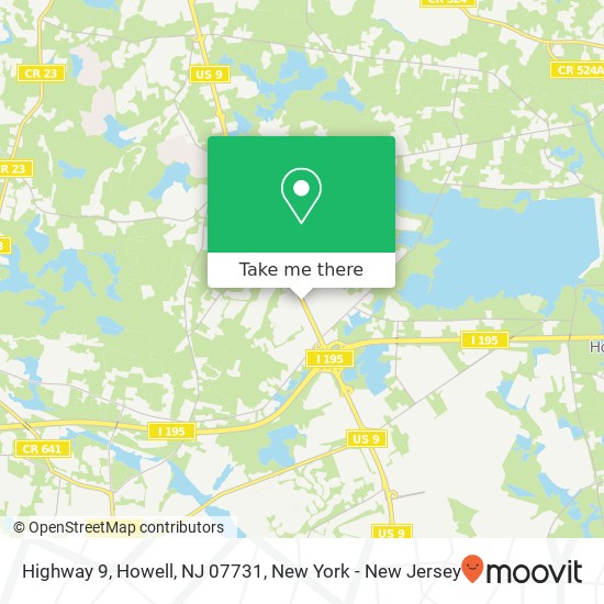 Mapa de Highway 9, Howell, NJ 07731