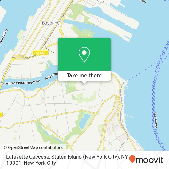 Mapa de Lafayette Caccese, Staten Island (New York City), NY 10301