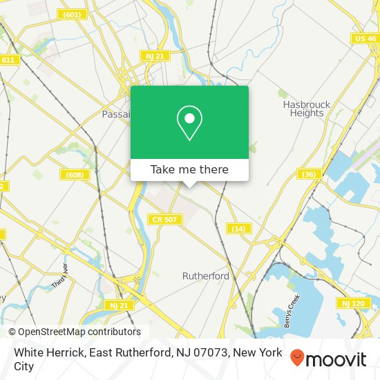 Mapa de White Herrick, East Rutherford, NJ 07073