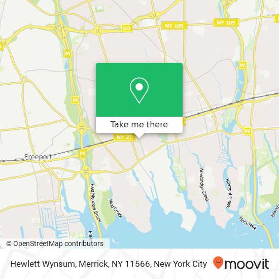 Hewlett Wynsum, Merrick, NY 11566 map