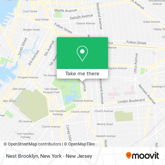 Nest Brooklyn map