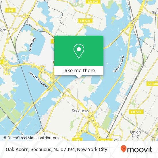 Mapa de Oak Acorn, Secaucus, NJ 07094