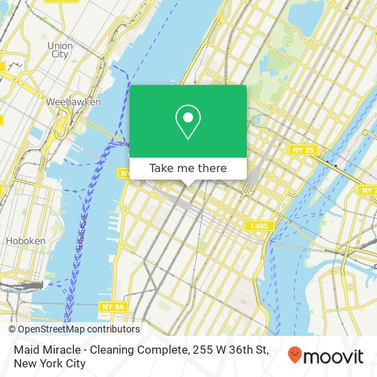 Mapa de Maid Miracle - Cleaning Complete, 255 W 36th St