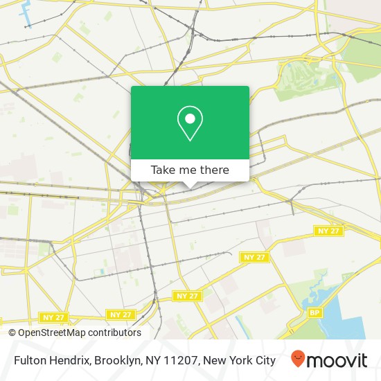 Mapa de Fulton Hendrix, Brooklyn, NY 11207