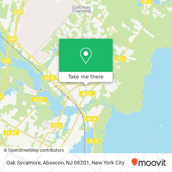 Oak Sycamore, Absecon, NJ 08201 map