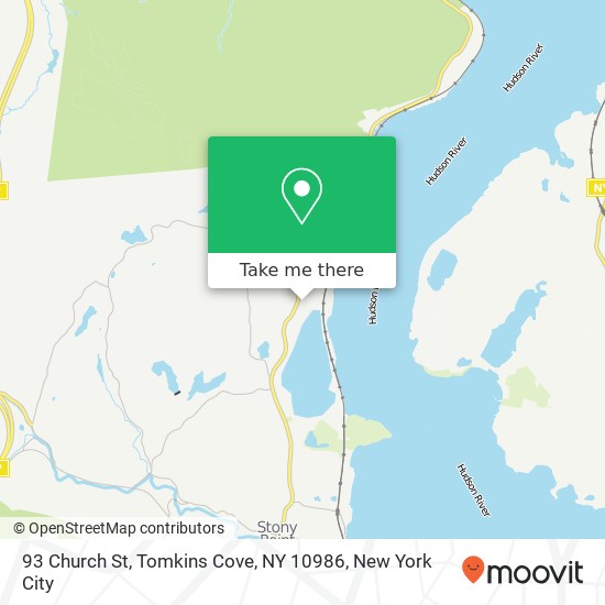 Mapa de 93 Church St, Tomkins Cove, NY 10986