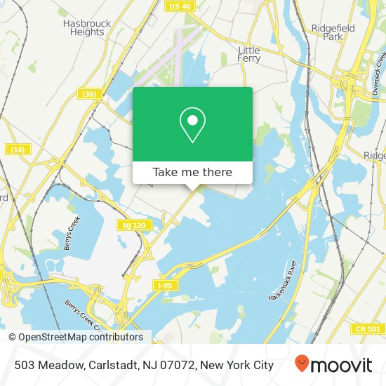 Mapa de 503 Meadow, Carlstadt, NJ 07072