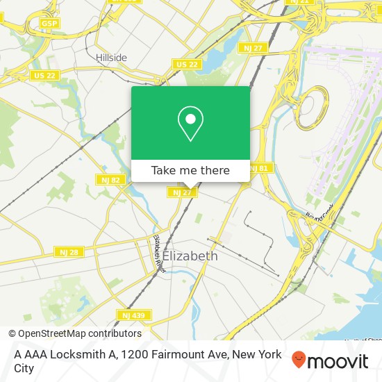 Mapa de A AAA Locksmith A, 1200 Fairmount Ave