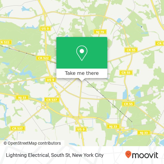 Mapa de Lightning Electrical, South St