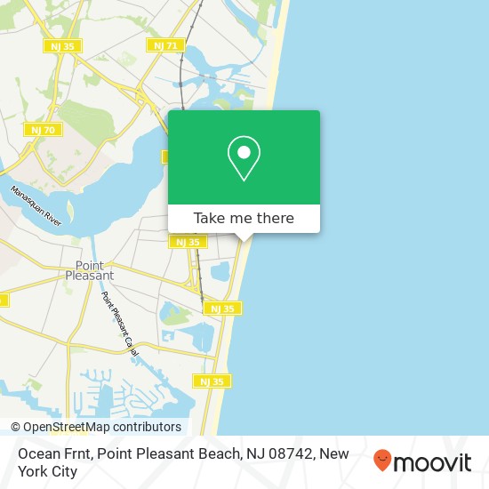 Mapa de Ocean Frnt, Point Pleasant Beach, NJ 08742