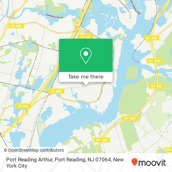Mapa de Port Reading Arthur, Port Reading, NJ 07064