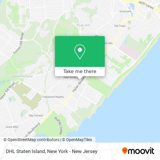 Mapa de DHL Staten Island