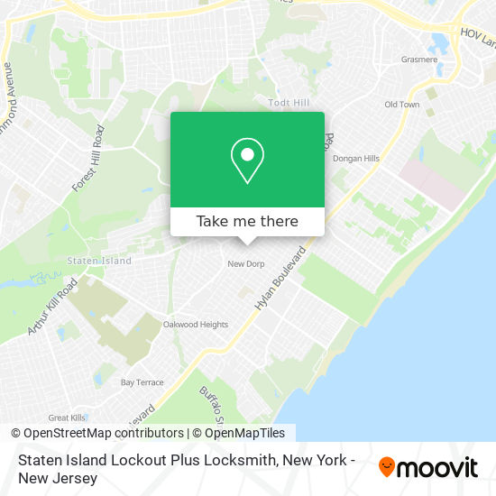 Mapa de Staten Island Lockout Plus Locksmith