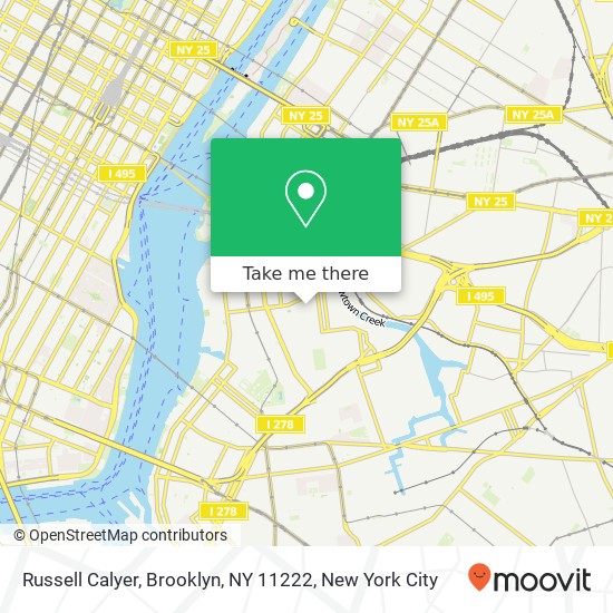 Russell Calyer, Brooklyn, NY 11222 map