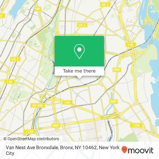 Van Nest Ave Bronxdale, Bronx, NY 10462 map