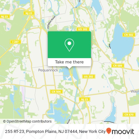 Mapa de 255 RT-23, Pompton Plains, NJ 07444