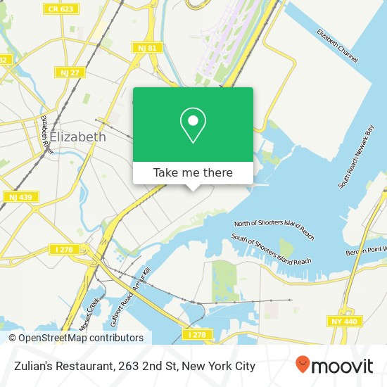 Zulian's Restaurant, 263 2nd St map