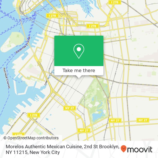 Morelos Authentic Mexican Cuisine, 2nd St Brooklyn, NY 11215 map