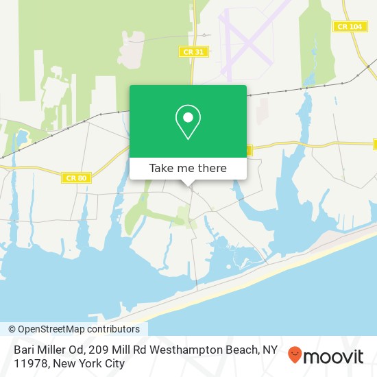 Mapa de Bari Miller Od, 209 Mill Rd Westhampton Beach, NY 11978