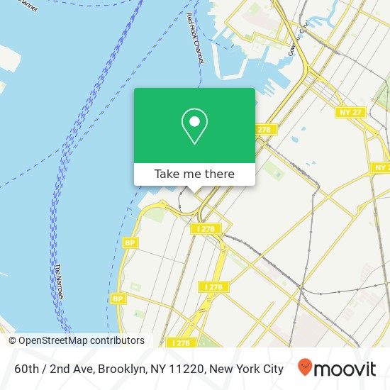 Mapa de 60th / 2nd Ave, Brooklyn, NY 11220