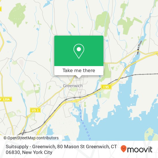 Mapa de Suitsupply - Greenwich, 80 Mason St Greenwich, CT 06830