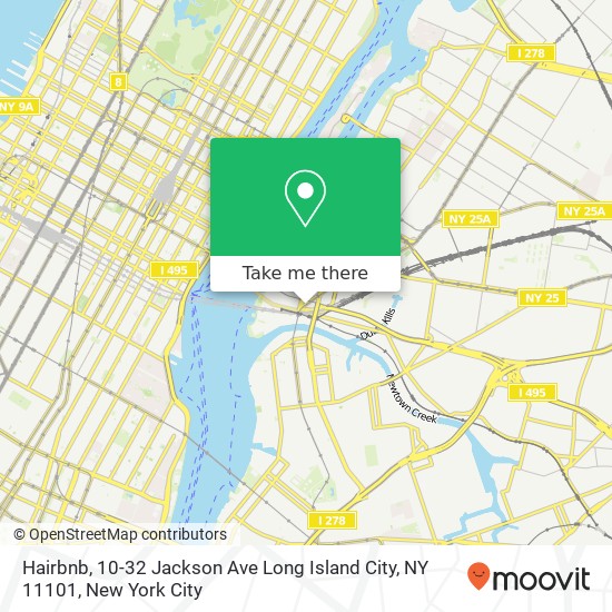 Mapa de Hairbnb, 10-32 Jackson Ave Long Island City, NY 11101