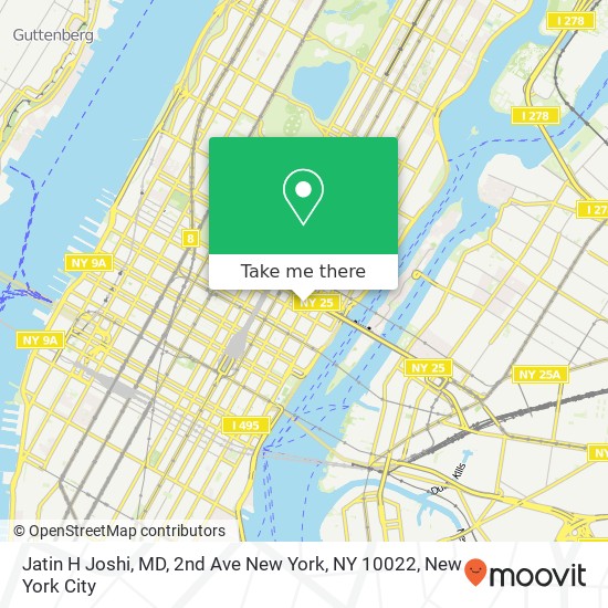 Jatin H Joshi, MD, 2nd Ave New York, NY 10022 map