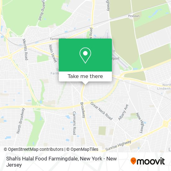 Mapa de Shah's Halal Food Farmingdale