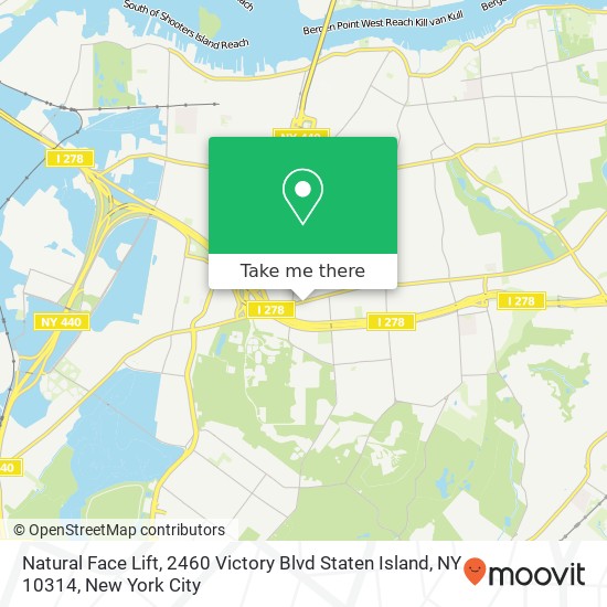 Mapa de Natural Face Lift, 2460 Victory Blvd Staten Island, NY 10314