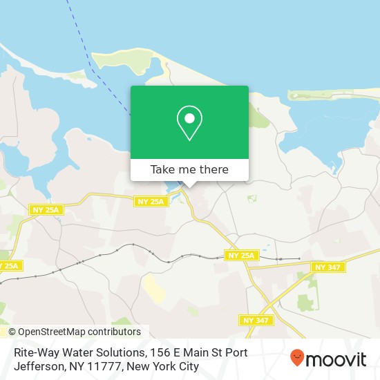 Mapa de Rite-Way Water Solutions, 156 E Main St Port Jefferson, NY 11777