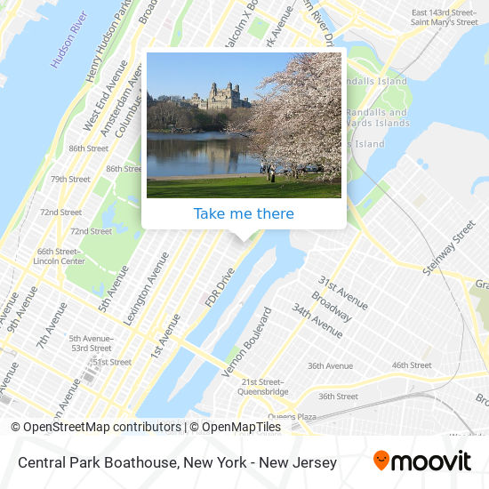 Mapa de Central Park Boathouse