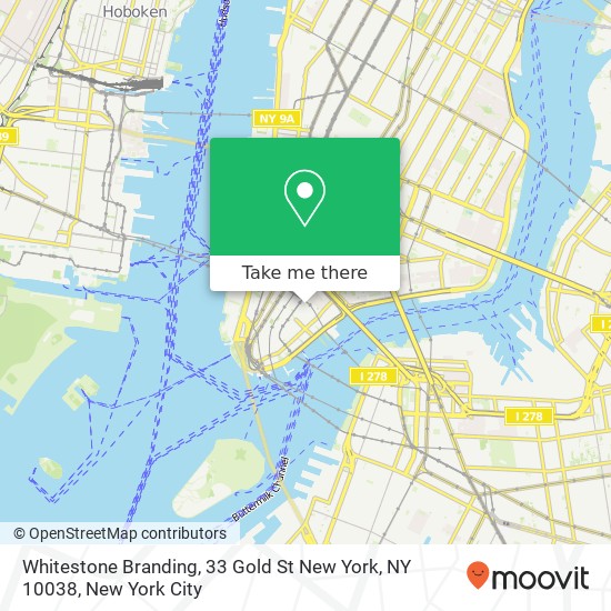 Whitestone Branding, 33 Gold St New York, NY 10038 map