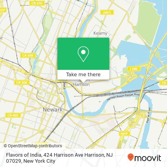 Flavors of India, 424 Harrison Ave Harrison, NJ 07029 map