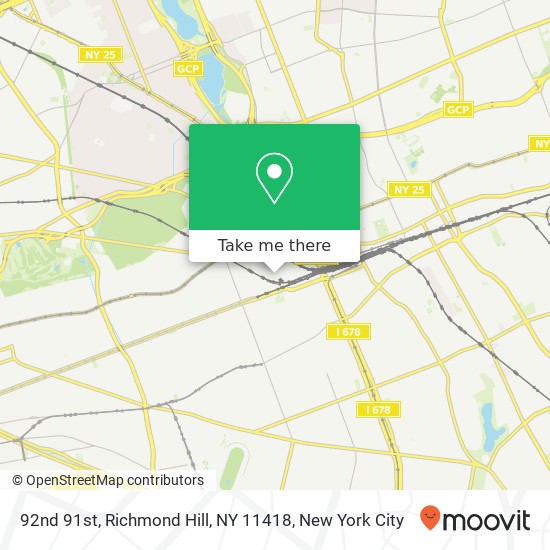 Mapa de 92nd 91st, Richmond Hill, NY 11418