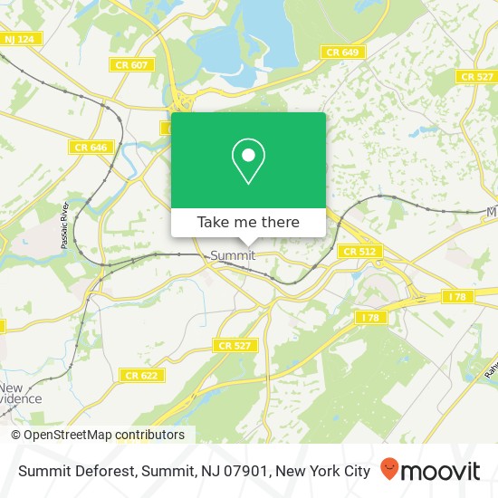 Mapa de Summit Deforest, Summit, NJ 07901