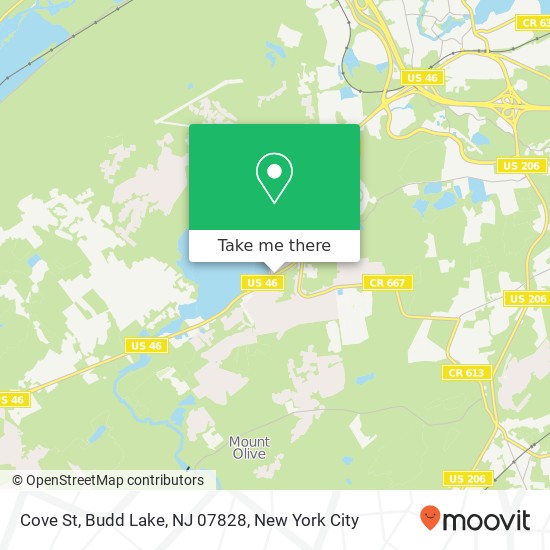Mapa de Cove St, Budd Lake, NJ 07828